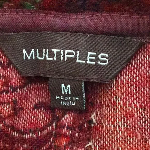 Multiples Colorful Embroidered and Patterned Asymmetrical Statement Jacket - Picture 14 of 16